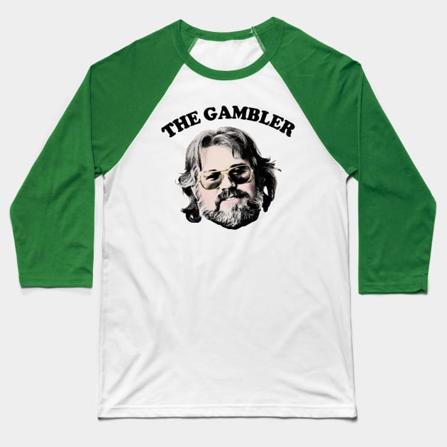 Vintage Style Kenny Rogers Retro Fan Design Baseball T-Shirt by CultOfRomance